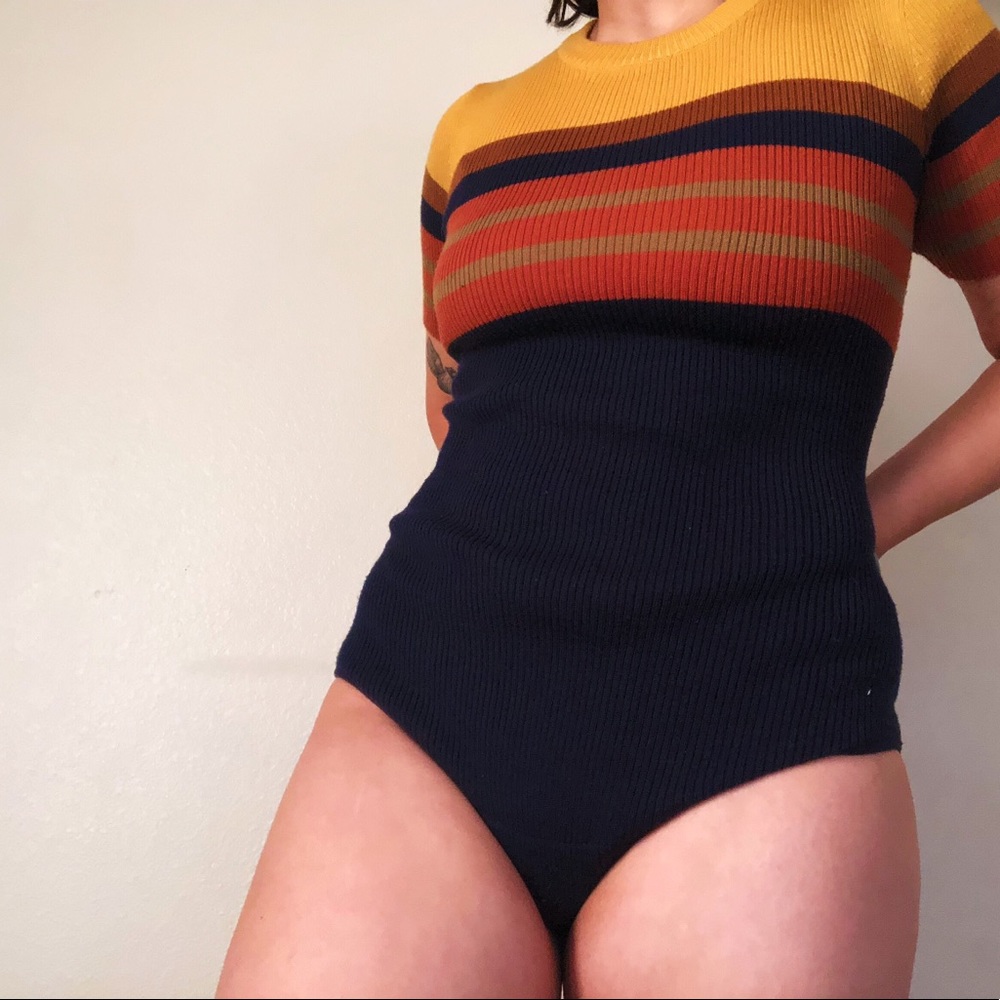 Colorblock Sweater Bodysuit